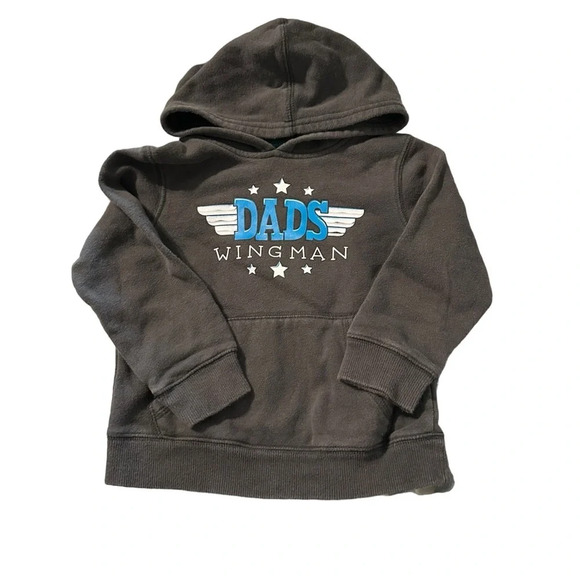jumping Beans boys size 4T Dads Wingman black hoodie - Picture 1 of 3